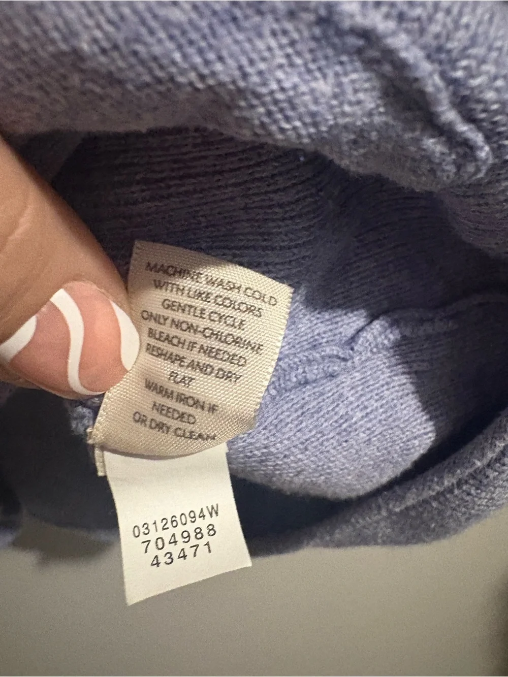 Pure Jill Lavender Cashmere Blend Button Up Cardigan Sweater Oversized Pockets - Picture 7 of 11